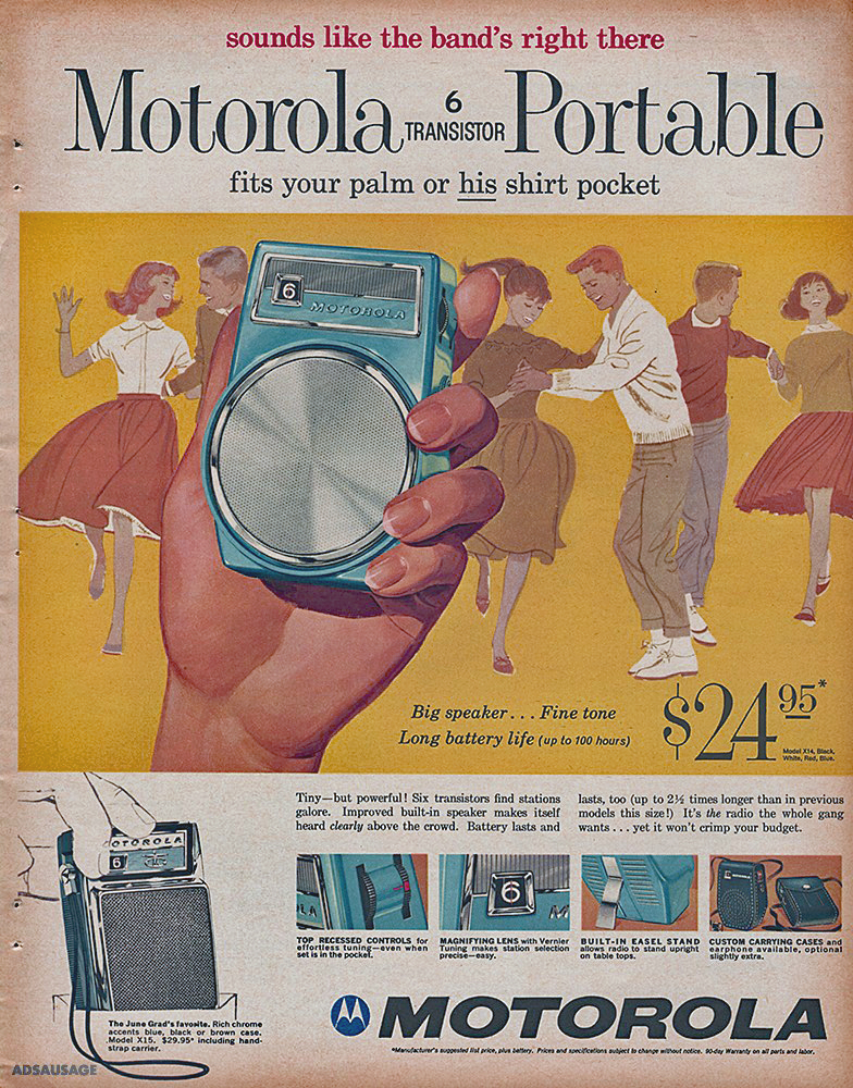 Motorola transistor and dancers